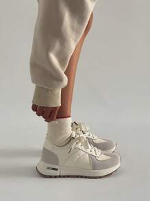 SRSOO 2025 复古厚底运动鞋，女款厚底运动鞋，春秋款