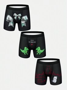 Men's Digital Printed Boxer Briefs (Pack Of 3) - Multicolor - View 1