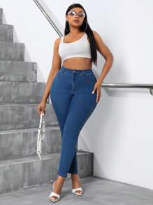 SHEIN SXY Plus Size High Stretch Classic Sexy Skinny Jeans