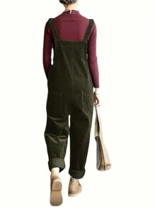 SHEIN LUNE 女性時尚休閒寬鬆連身褲