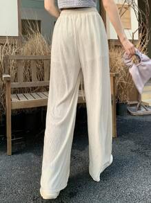 DAZY Women's Sequined Wide Leg Pants With Drawstring Waist