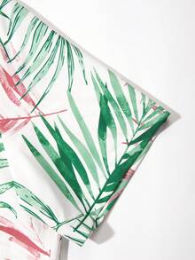 Manfinity RSRT 男士印花翻領短袖襯衫,前扣式設計,內含口袋短褲,2入組 - 彩色 - 查看 6