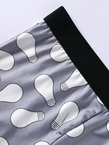 Bóxers Para Hombres Con Impresión De Bombilla