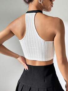 SHEIN Unity Của phụ nữ Chặn màu Cắt tỉa Quây Bowknot Thời trang Buổi tiệc Áo - Nhiều màu - Xem 2