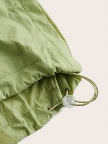 In My Nature Ladies Solid Color Zipper Closure Stand Collar Outdoor Casual Jacket - Green - View 7