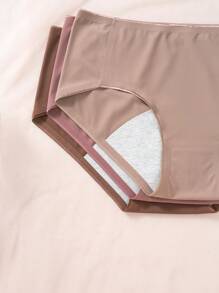 Shein Underwear&Sleepwear Basics Frauen Einfarbige Sicherheits-physiologische Unterwäsche, 5 Stück/pack