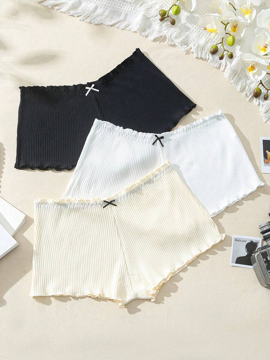 Esseday 3pc Bow Decorated Boxer Shorts Set - Multicolor - View 1