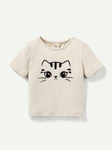 Cozy Pixies Bebé Niña Casual Animal Dibujos Animados Impreso Cuello Redondo Manga Corta Top 3 Piezas Trajes
