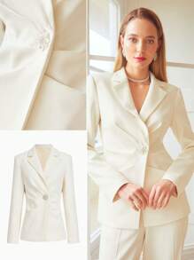 MOTF PREMIUM RHINESTONE BUTTON BLAZER,HOLIDAY PARTY BIRTHDAY FORMAL EVENING OCCASSION