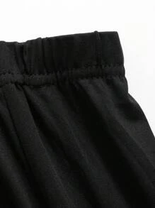 DAZY Shorts de seguridad elásticos de cintura negros contra rozaduras para mujeres, ideales para superposición