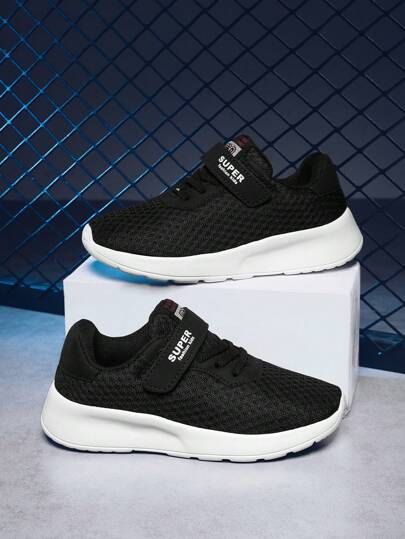 Tonårsskor i vår- och höststil i enfärgade sportskor med dubbla mesh. Lätta, andningsbara, mjuka innersula, bekväma, halksäkra, slitstarka och stötsäkra yttersula. Lämpliga för vardagsbruk, skolstart, campus, studenter och skor.