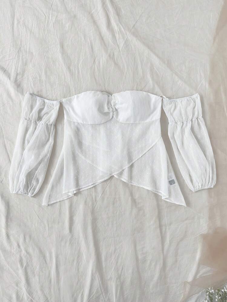 Women's Plus Size Casual Holiday Off Shoulder Blouse