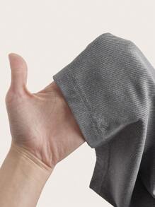 SHEIN EZwear 純色針織大尺碼內褲短褲 - 灰色 - 查看 5