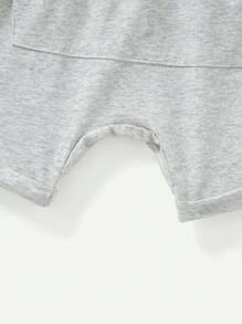 Cozy Pixies Baby Boys' Striped Contrast Color Round Neck Sleeveless Top With Drawstring Shorts Set