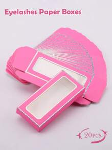 20入組空睫毛紙盒，睫毛盒，睫毛包裝盒，假睫毛專用盒 - 彩色 - 查看 4