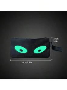 荧光色背包套装，含铅笔盒，大容量，超大尺寸，防刮耐用，是度假、旅行、通勤、商务、高中等场合的理想之选，简约休闲卡通时尚街头风格，双色设计，适合学生、男士、青少年。 - 黑色 - 查看 2