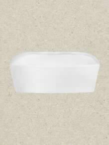 SHEIN EZwear 3pcs Solid Color Ultra Short High Stretch Tube Top - Brown - View 6