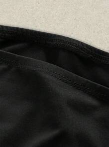 SHEIN EZwear 3pcs Solid Color Ultra Short High Stretch Tube Top - Brown - View 5