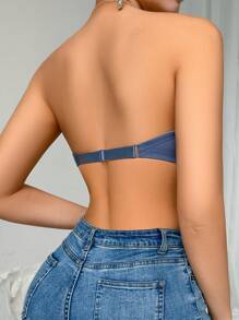 Women's Front Closure Underwire Strapless Bra (Sold As A 1pc) - Dusty Blue - View 2