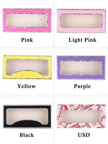 20入組空睫毛紙盒，睫毛盒，睫毛包裝盒，假睫毛專用盒 - 彩色 - 查看 2