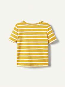 Cozy Pixies Ensemble de pyjama pour bébé garçon avec haut à col rond et manches courtes ajusté à rayures et pantalon, ensemble assorti de 4 pièces - Vert - Voir 8