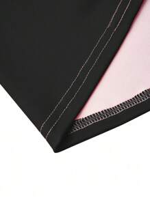 SHEIN Clasi 大尺碼印花圓領連衣裙 - 黑色 - 查看 5