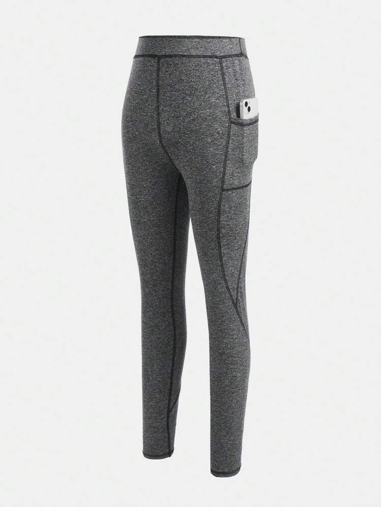 Teen Boy Sporty Yoga Pants With Line Design, Split Pocket