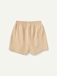 Cozy Pixies Baby Boy's Four Pieces Sports Style Set Including Leaf Pattern Round Neck Short Sleeve Top And Casual Shorts Matching Set