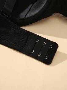 MidnightGlam Embellished Bra With Rhinestone Bow Knot And Underwire Bow Tie