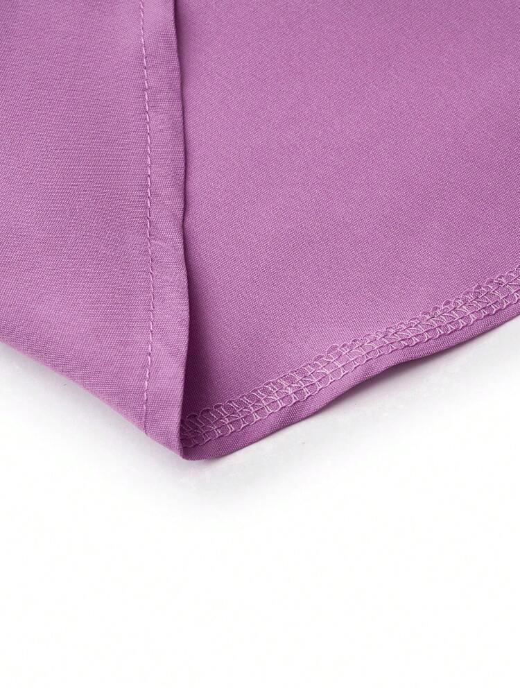 Plus Size Women's Summer Square Neck Short Puff Sleeve Waist Cinched Blouse