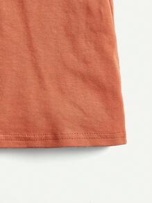 Cozy Pixies Baby Boy Cartoon Pattern Round Neck Short-Sleeved T-Shirt Three-Piece Set - Apricot - View 5