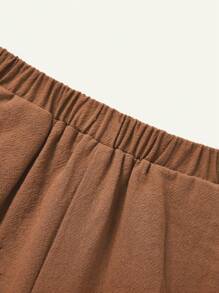 Baby Boy Color-Blocked Pullover With Weave Strap & Solid Shorts Set - Brown - View 6