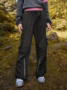 In My Nature Women's Pocket Design Convenient Outdoor Sports Pants - Black - View 6