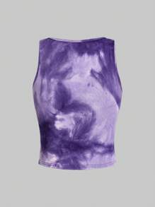 ROMWE Grunge Punk Summer Letter Printed Tight Pitted Tank Top, School