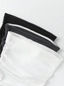 Lunelith SHEIN Lunessa Top sin tirantes de verano para mujeres con pliegues y unicolor