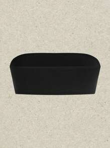 SHEIN EZwear 3pcs Solid Color Ultra Short High Stretch Tube Top - Brown - View 7