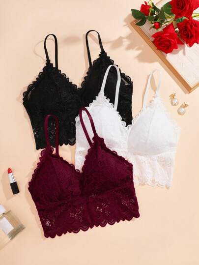 3pcs/Set Summer Lace Strap Camisole Top For Women, Casual & Fashionable & Versatile, Workout