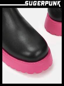 Sugerpunk Zapatos de mujer de diseño de punto negro tipo calcetín estilo botín para usar en verano, Navidad, Año Nuevo y el Día de San Valentín