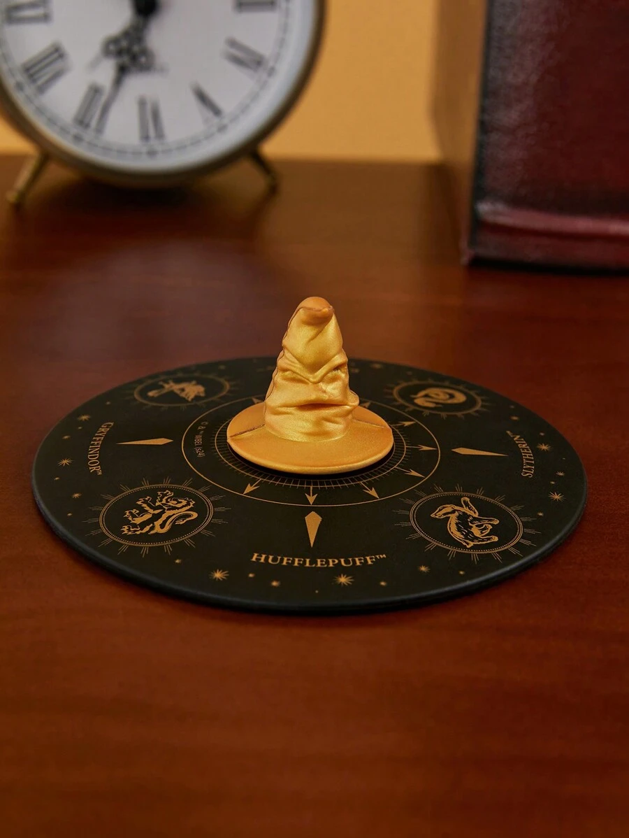 HARRY POTTER X SHEIN 1个分院帽装饰硅胶杯盖（不含杯子），礼物，返校季 - 黑色 - 查看 1