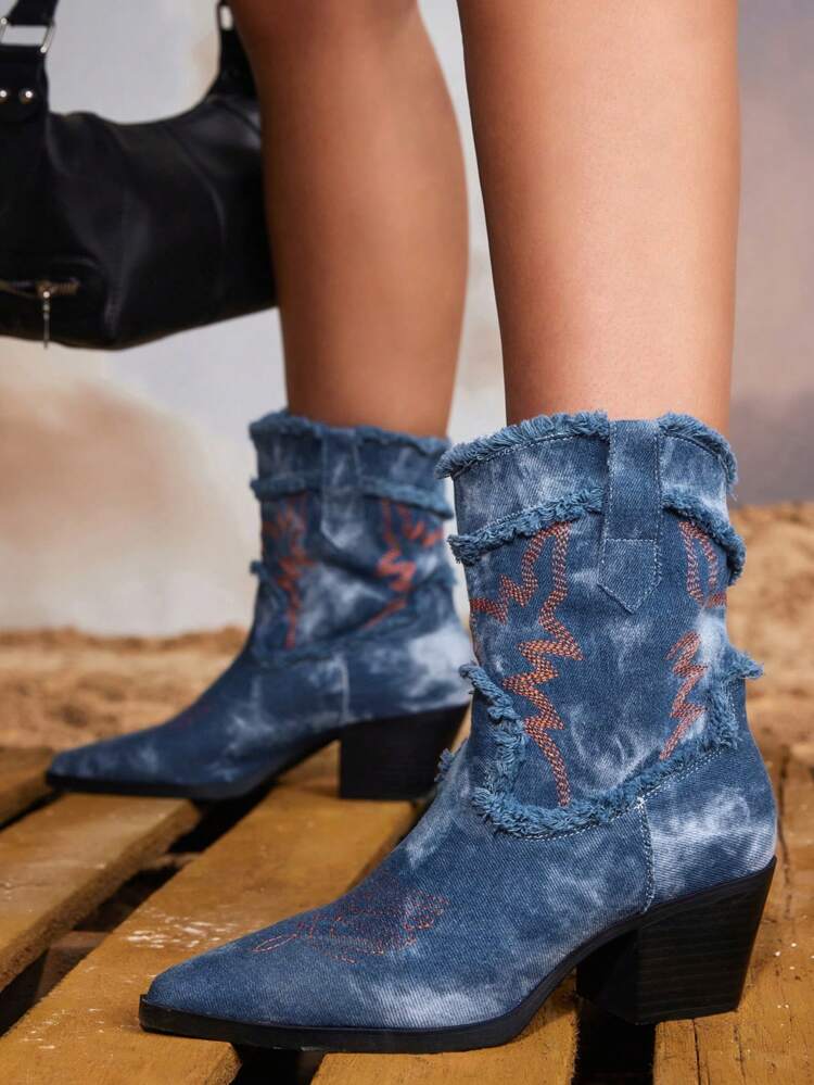 Women's Ankle Boots And Short Boots, Suitable For Vacation, BOHO, Retro American, Bohemian, Western Style, Music Festival, Party, Christmas, Halloween