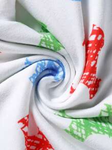 Funny Cute White Knitted Fabric All Over Print Boxer Briefs For Boys With Medium Stretch - White - View 5