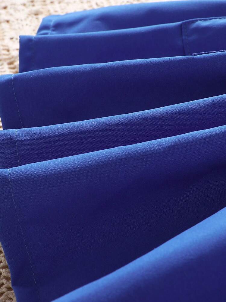 Random Printed Ruffle Trim Dress For Baby Girls