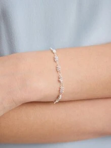 MOTF PREMIUM 镀银手工小串珠链手链 - 銀色 - 查看 3