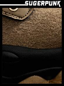 Sugerpunk Sock Design Knit Lace-up Sneakers - Brown - View 9