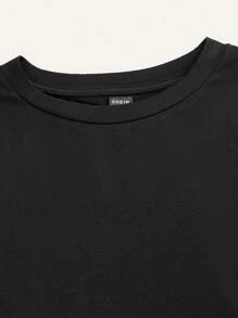 SHEIN Essnce 4 件装休闲简约圆领长袖短款修身女式 T 恤，适合春秋季节 - 彩色 - 查看 5