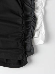 Lunelith SHEIN Lunessa Top sin tirantes de verano para mujeres con pliegues y unicolor