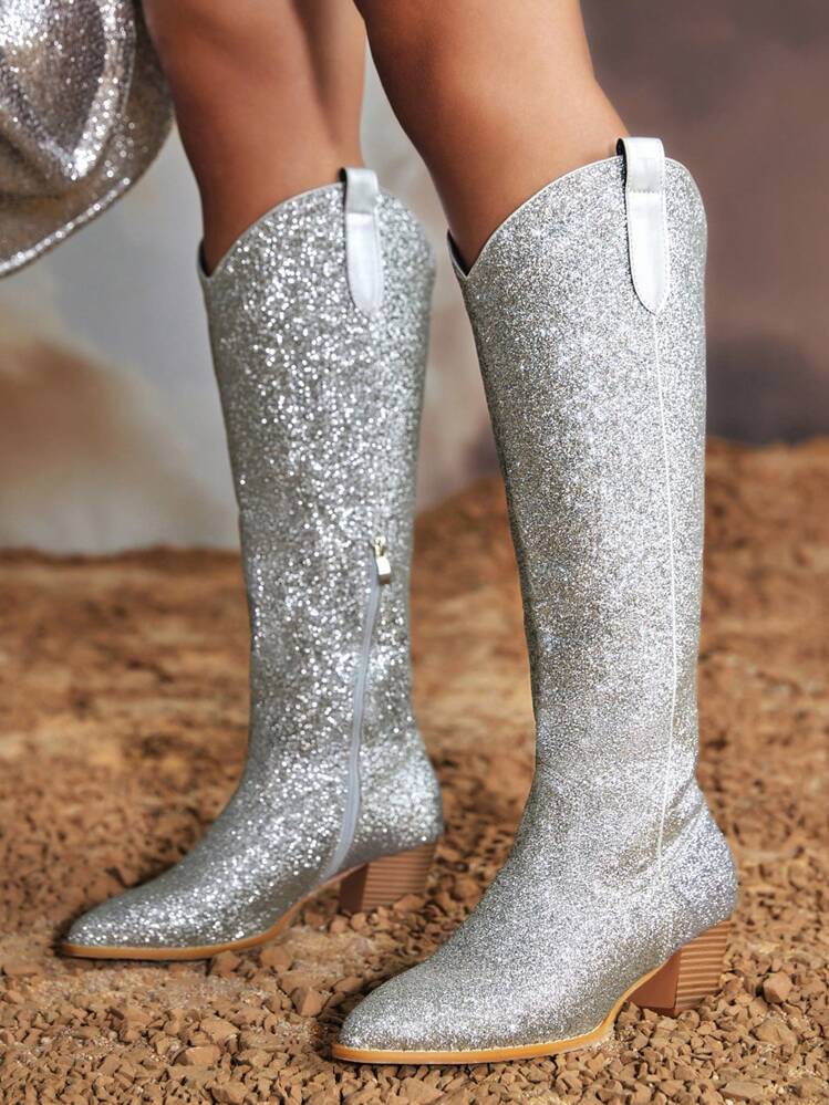 CUCCOO SZL Women Shoes Fashionable Casual Boots For Outdoor Wear Valentine's Day Vacation Shoes Summer - Silver - View 1