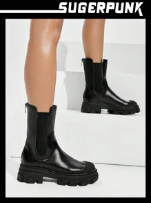 Sugerpunk Botas chelsea con cremallera trasera