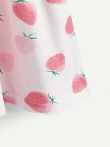 Cozy Pixies Vestido de línea A para bebé niña con manga corta y dibujos animados en el estampado, con banda elástica en la cintura, conjunto de 2 piezas