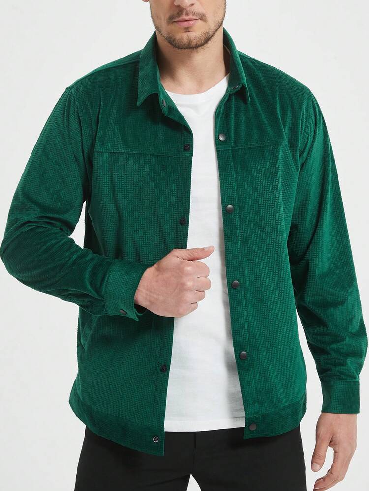 Men's Side Pocket Single Breasted Jacket Coat